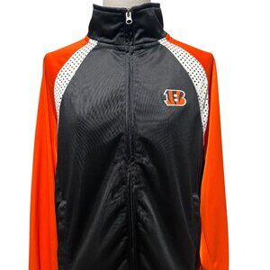 Women's Black/Orange Cincinnati Bengals Confetti Raglan Full-Zip Jacket, Sz L
